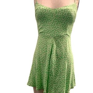 Zara Dress shorts // Green and Yellow White // Floral print